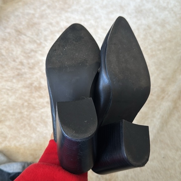 Steve Madden Savina black leather Heeled Mules size 8.5 - Picture 3 of 8